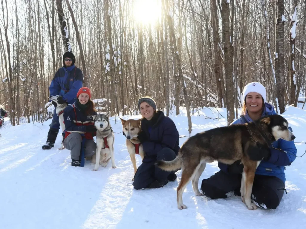 Les mushers lors de mon wwoofing au Québec